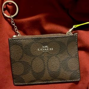 COACH Mini Skinny ID case In Signature Canvas